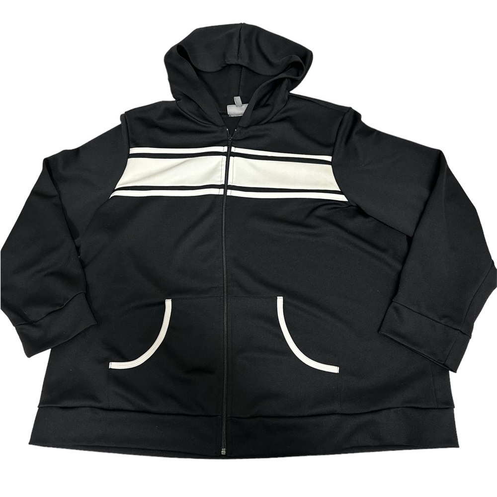 Essentials Women’s Warm Up Jacket. Black/ White XXL Excellent Condition